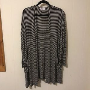 CJLA Carly Jean Sailor Kimono Cardigan Black White